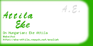 attila eke business card